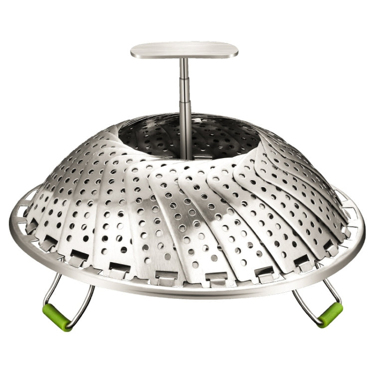 Thickened And Retractable Stainless Steel Round Steamer, Specification: Upgrade Large (11 Inch)