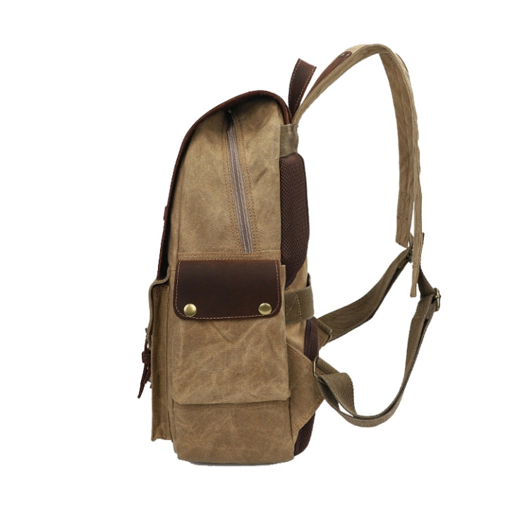 K-022 Men Canvas Large Capacity Shoulder Bag Outdoor Computer Backpack