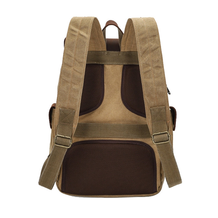 K-022 Men Canvas Large Capacity Shoulder Bag Outdoor Computer Backpack