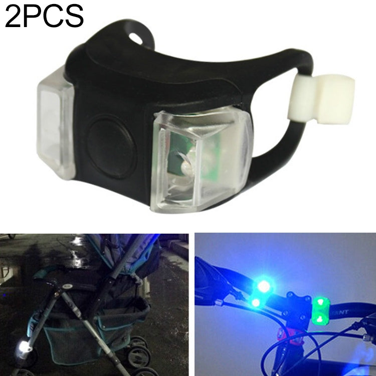 10 PCS Outdoor Night Silicone Caution Lamp Bicycle Light Mountain Bike Decoration Safety Warning Light Taillight