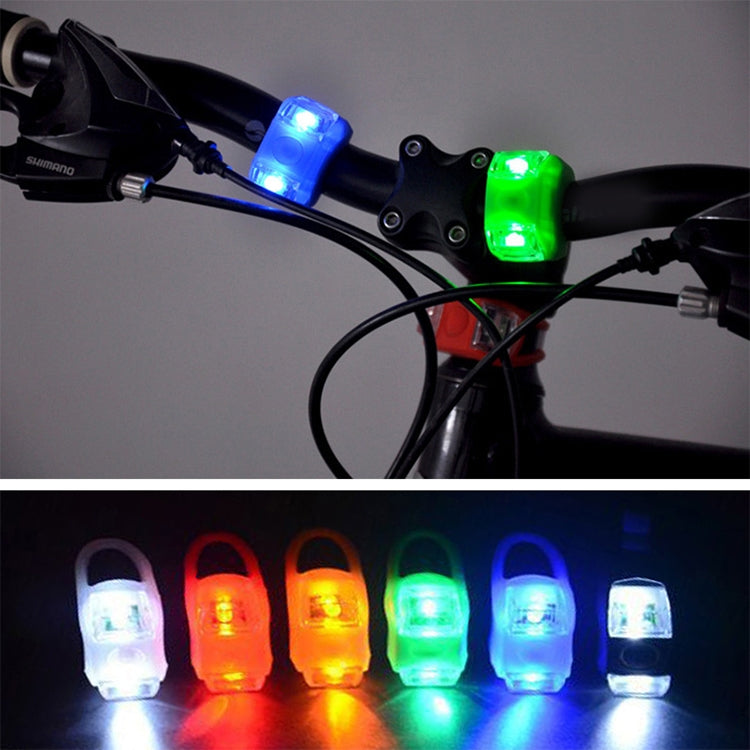 10 PCS Outdoor Night Silicone Caution Lamp Bicycle Light Mountain Bike Decoration Safety Warning Light Taillight