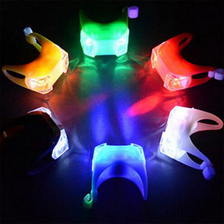 10 PCS Outdoor Night Silicone Caution Lamp Bicycle Light Mountain Bike Decoration Safety Warning Light Taillight