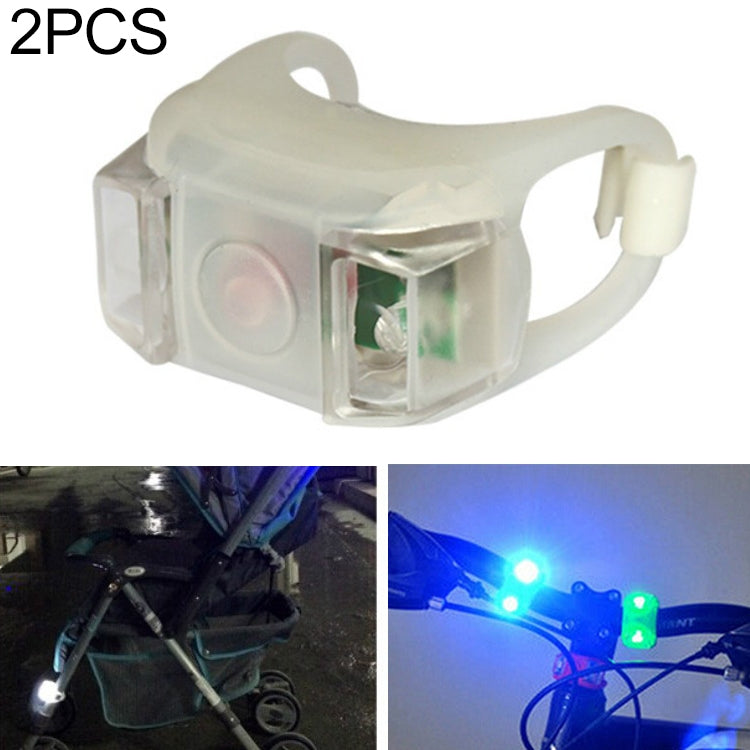 10 PCS Outdoor Night Silicone Caution Lamp Bicycle Light Mountain Bike Decoration Safety Warning Light Taillight