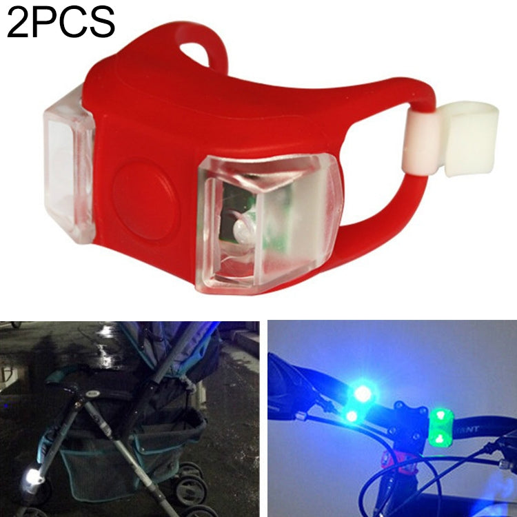 10 PCS Outdoor Night Silicone Caution Lamp Bicycle Light Mountain Bike Decoration Safety Warning Light Taillight