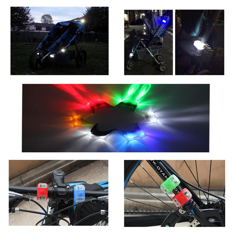 10 PCS Outdoor Night Silicone Caution Lamp Bicycle Light Mountain Bike Decoration Safety Warning Light Taillight