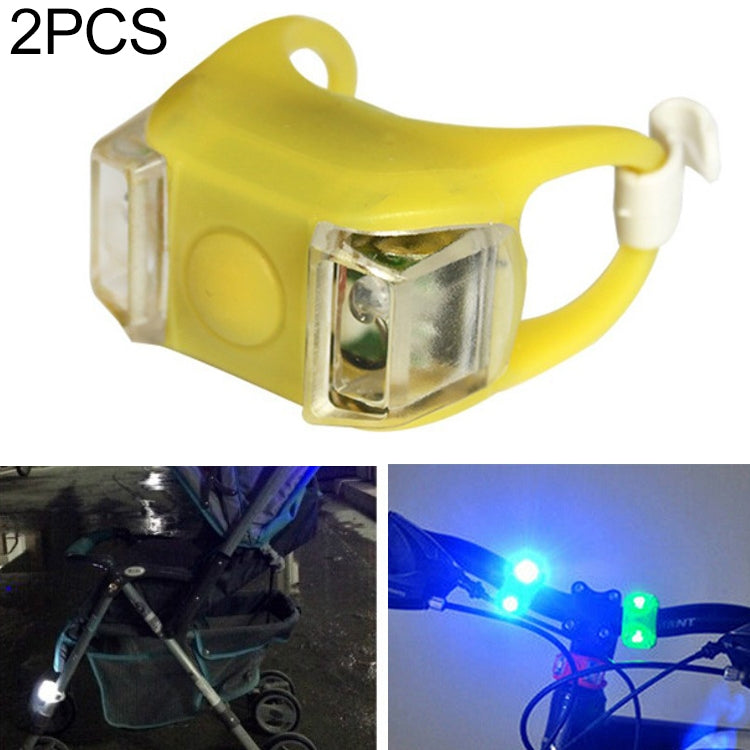 10 PCS Outdoor Night Silicone Caution Lamp Bicycle Light Mountain Bike Decoration Safety Warning Light Taillight