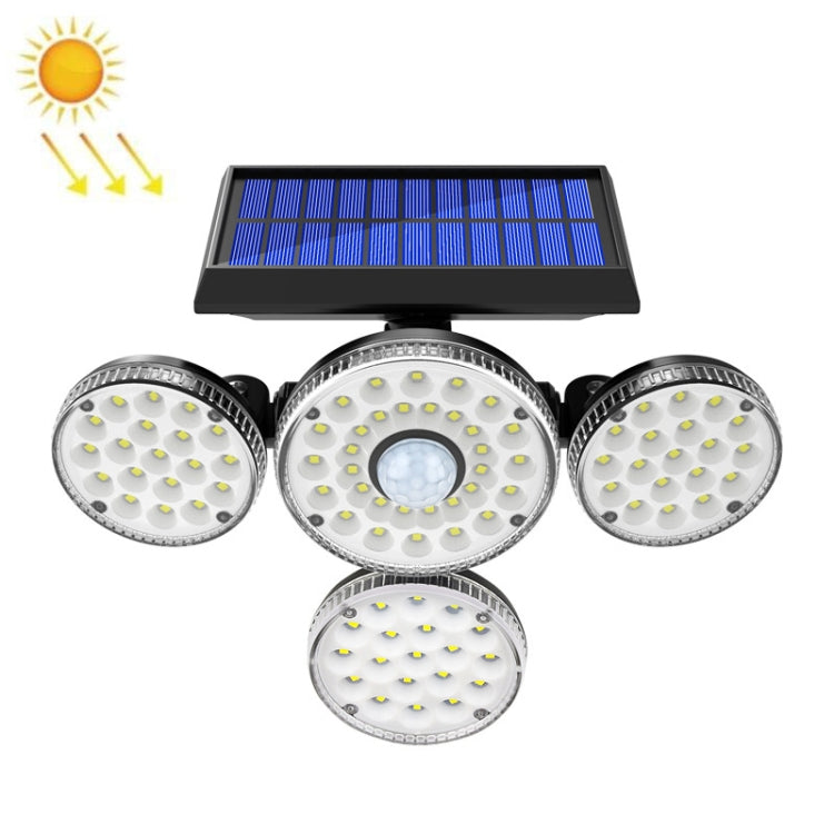 TG-TY051 4-Head Rotatable Solar Wall Light Body Sensor Outdoor Garden Waterproof Corridor Garden Lighting Street Light, Spec: 89 LED