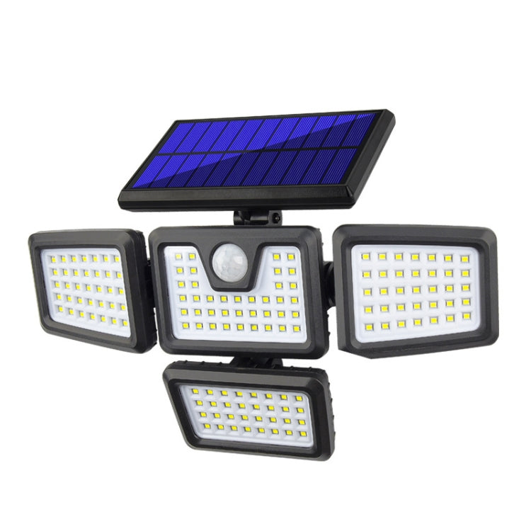 TG-TY051 4-Head Rotatable Solar Wall Light Body Sensor Outdoor Garden Waterproof Corridor Garden Lighting Street Light, Spec: 141 LED