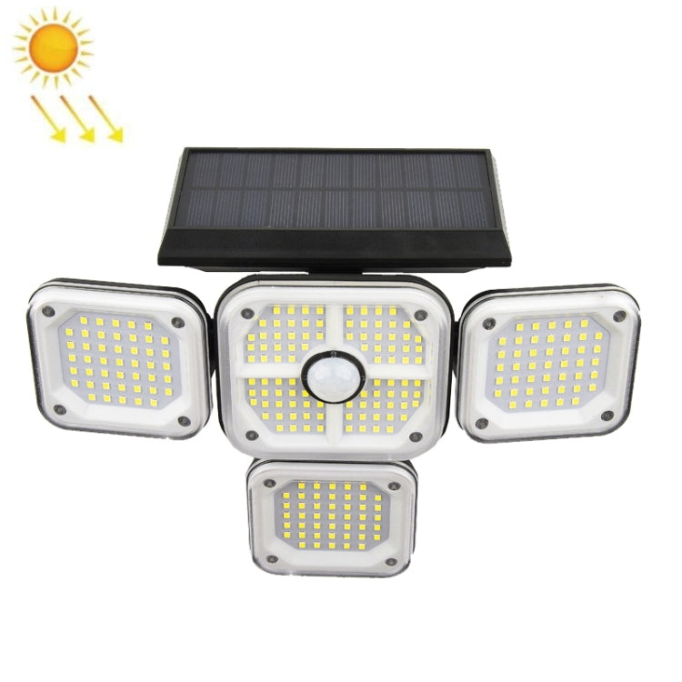 TG-TY051 4-Head Rotatable Solar Wall Light Body Sensor Outdoor Garden Waterproof Corridor Garden Lighting Street Light, Spec: 231 LED