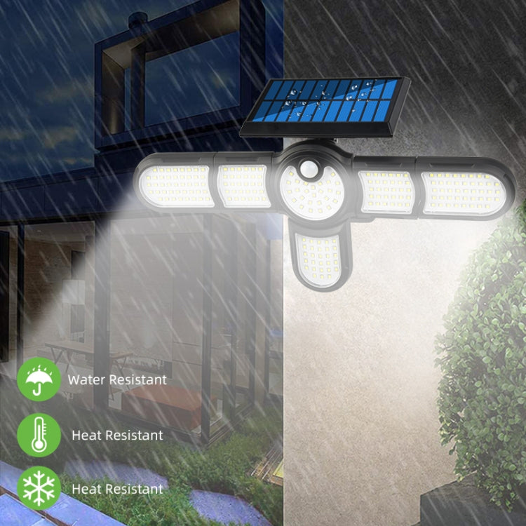 Garden Solar Wall Light Outdoor Waterproof Lawn Light Landscape Corridor Small Street Light, Spec: 4-Head 140 LED