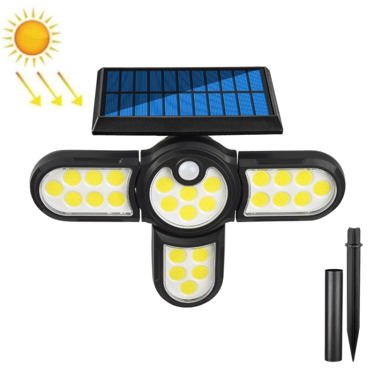 Garden Solar Wall Light Outdoor Waterproof Lawn Light Landscape Corridor Small Street Light, Spec: 4-Head 175 COB