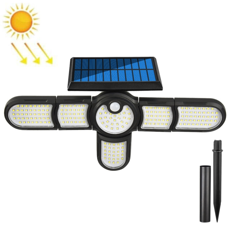 Garden Solar Wall Light Outdoor Waterproof Lawn Light Landscape Corridor Small Street Light, Spec: 6-Head 200 LED