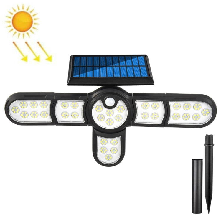 Garden Solar Wall Light Outdoor Waterproof Lawn Light Landscape Corridor Small Street Light, Spec: 6-Head 198 LED