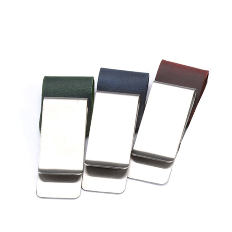 3 PCS Vintage Notebook Leather Pen Clip Metal Pen Holder,Style: Stainless Steel(Random Color Delivery)