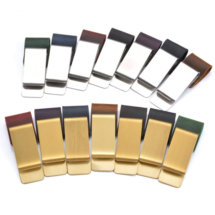 3 PCS Vintage Notebook Leather Pen Clip Metal Pen Holder,Style: Brass(Random Color Delivery)