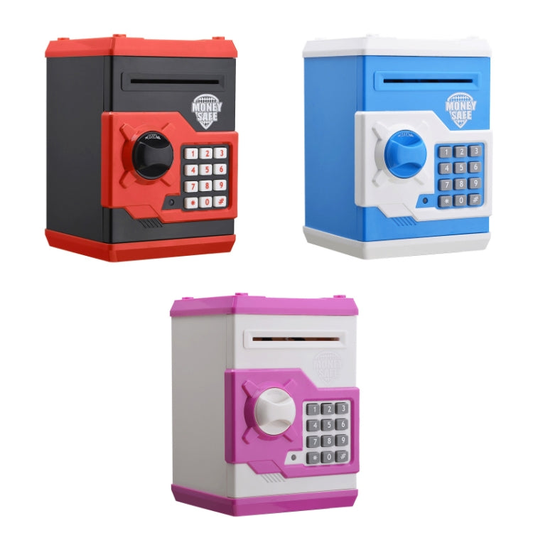 Password Safe Deposit Box Children Automatic Savings ATM Machine Toy, Colour: White Pink