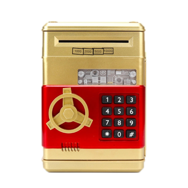 Password Safe Deposit Box Children Automatic Savings ATM Machine Toy, Colour: Tyrant Gold