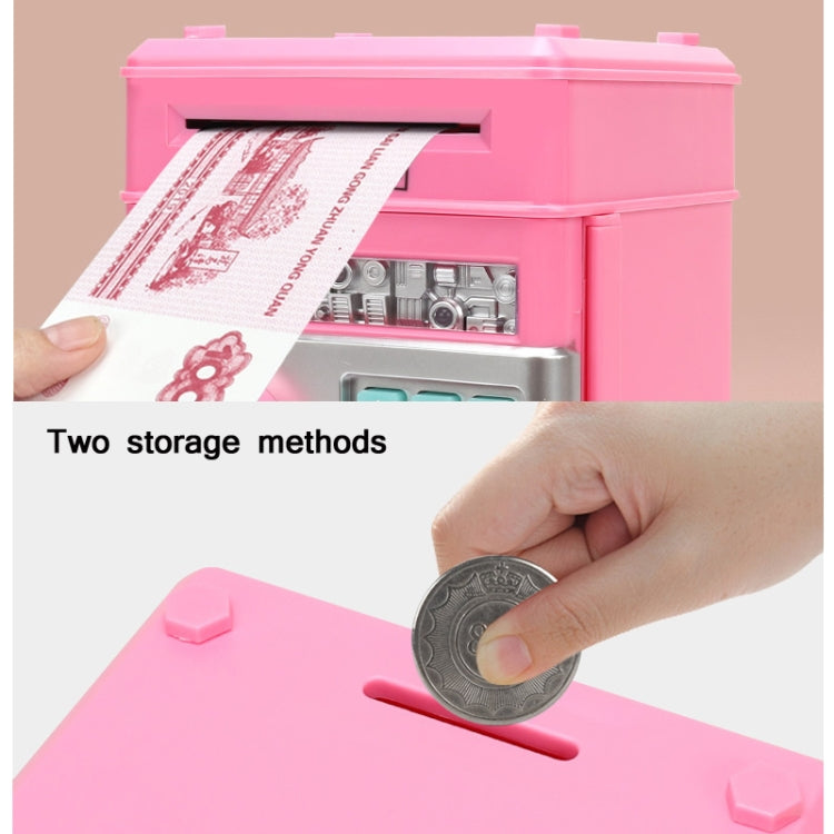 Password Safe Deposit Box Children Automatic Savings ATM Machine Toy, Colour: Silver