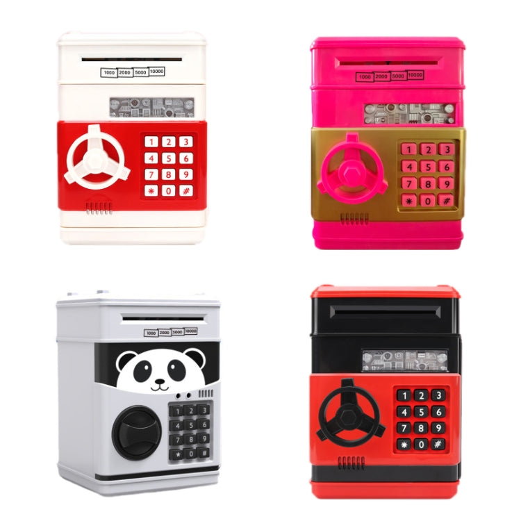 Password Safe Deposit Box Children Automatic Savings ATM Machine Toy, Colour: Rose Red