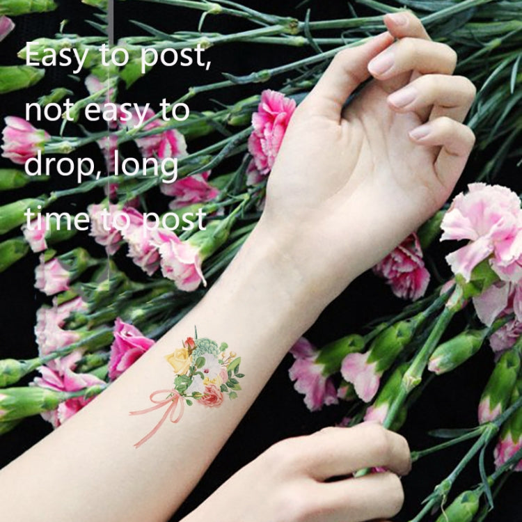 50 PCS Literary Small Fresh Flower Tattoo Sticker Rose Waterproof Lasting Arm Sticker