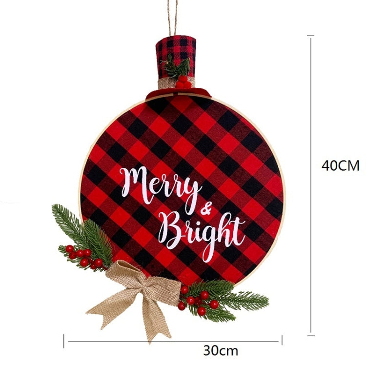 Christmas Wreath Pendant Decoration Welcome Door Hanging