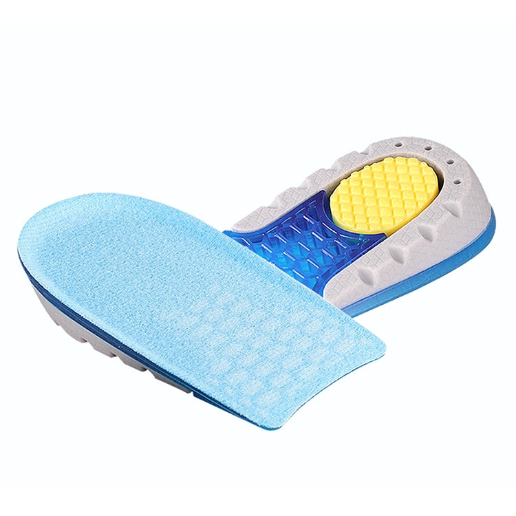 2 Pairs Half-Size Inner Heightening Pads Soft And Comfortable Invisible Shock Absorption Increased Insoles, Size: 2.5cm(Blue)