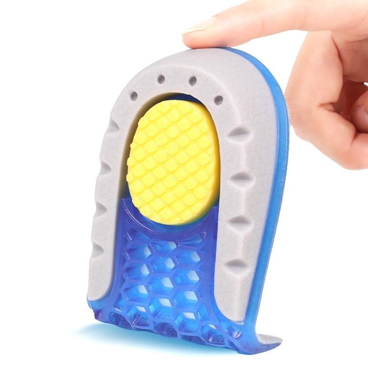 2 Pairs Half-Size Inner Heightening Pads Soft And Comfortable Invisible Shock Absorption Increased Insoles, Size: 3.5cm(Blue)