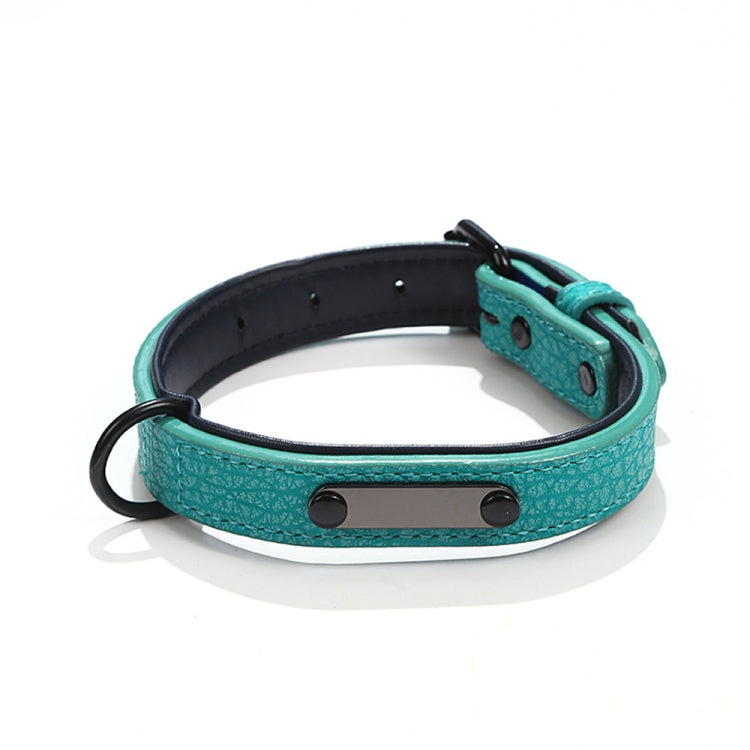 Pet Collar Leather Dog Collar Adjustable Dog Tag Anti-Lost Collar, Size: S 34 x 1.7cm