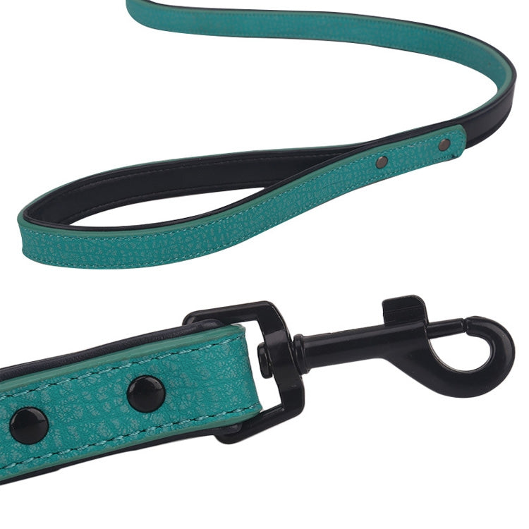 Pet Collar Leather Dog Collar Adjustable Dog Tag Anti-Lost Collar, Size: M 39 x 2.2cm