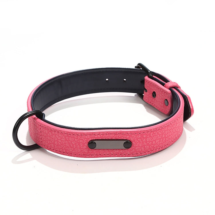 Pet Collar Leather Dog Collar Adjustable Dog Tag Anti-Lost Collar, Size: XXL 69 x 3.7cm