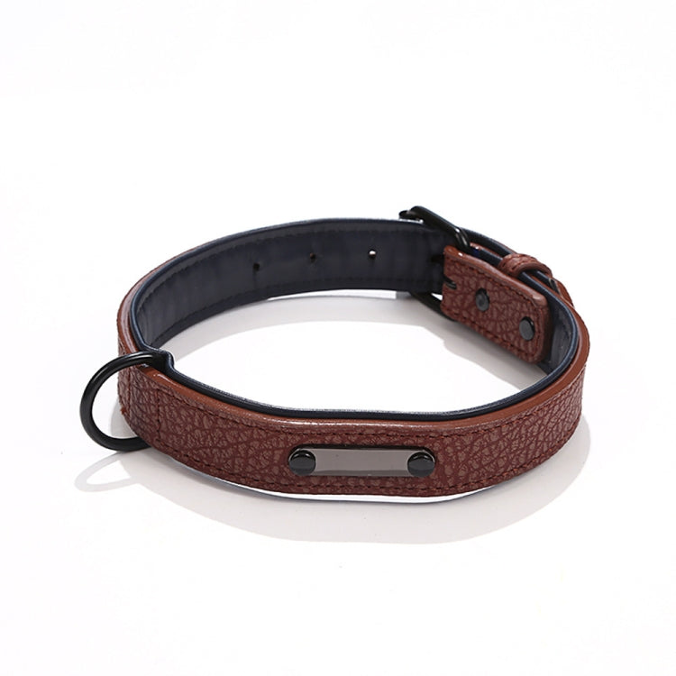 Pet Collar Leather Dog Collar Adjustable Dog Tag Anti-Lost Collar, Size: XXL 69 x 3.7cm