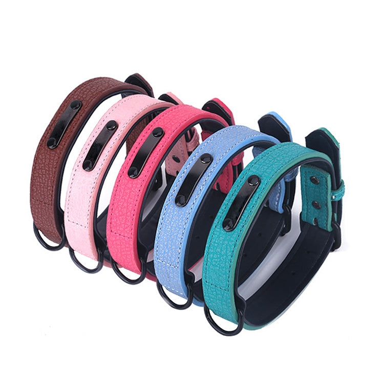 Pet Collar Leather Dog Collar Adjustable Dog Tag Anti-Lost Collar, Size: XXL 69 x 3.7cm