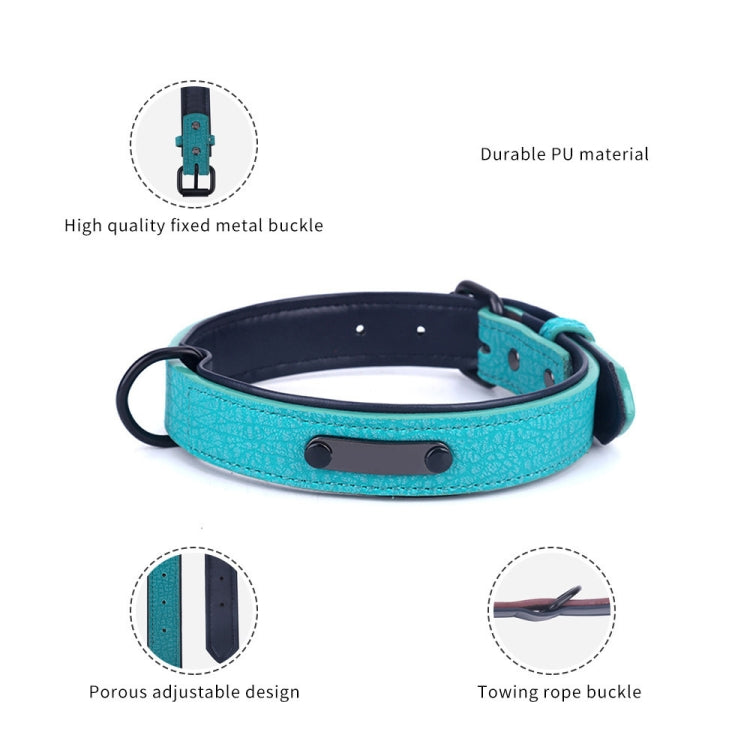 Pet Collar Leather Dog Collar Adjustable Dog Tag Anti-Lost Collar, Size: XXL 69 x 3.7cm