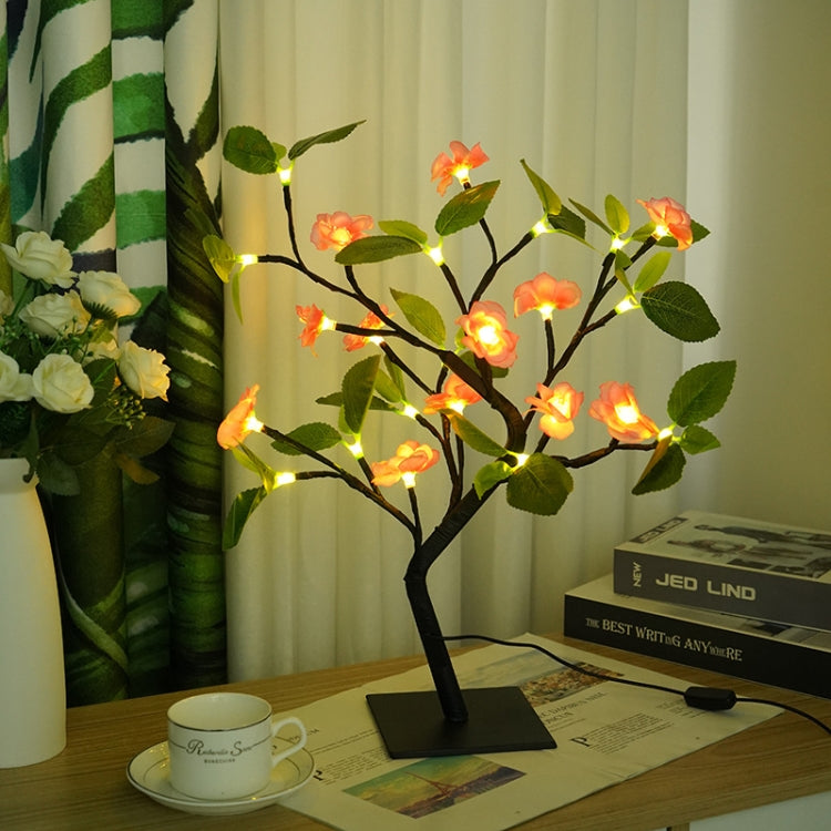 10LM 24 LED Peach Blossom Tree Lamp Interior Decoration Night Light(Warm Light)