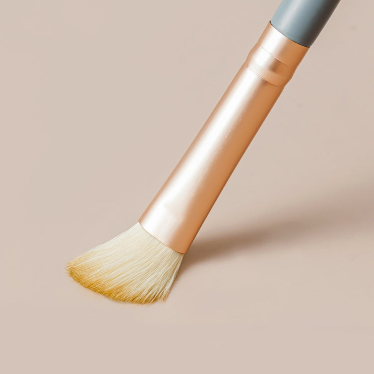 10 in 1 Haze Blue Makeup Brush Set Eyeshadow Brush Practical Commuter Makeup Brush,Style:  Brush + Bag