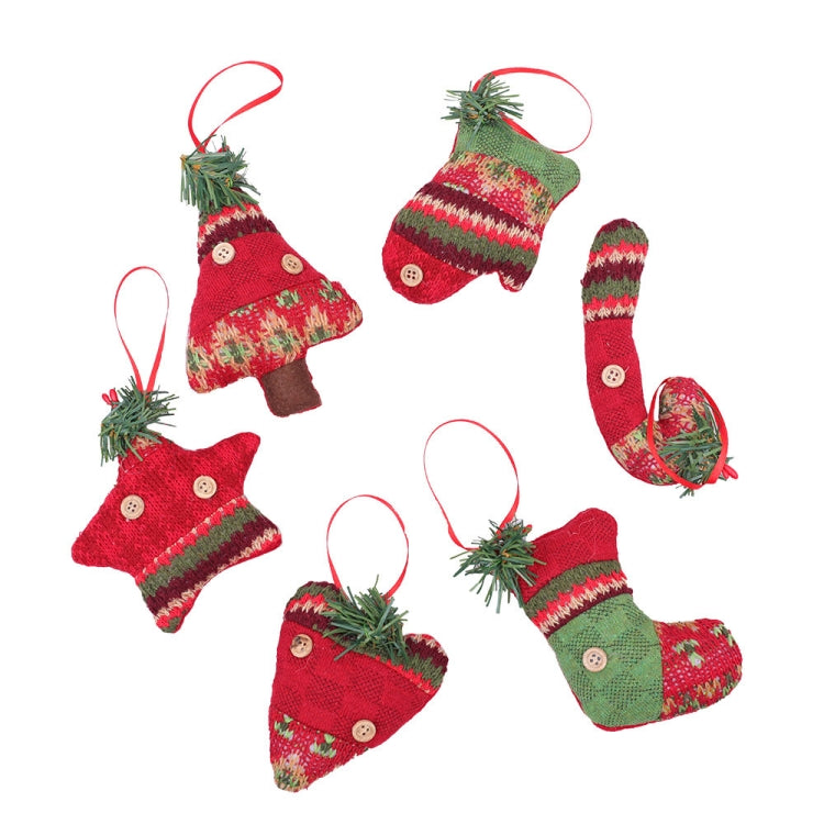 6 PCS Christmas Decorations Supplies Christmas Tree Pendant