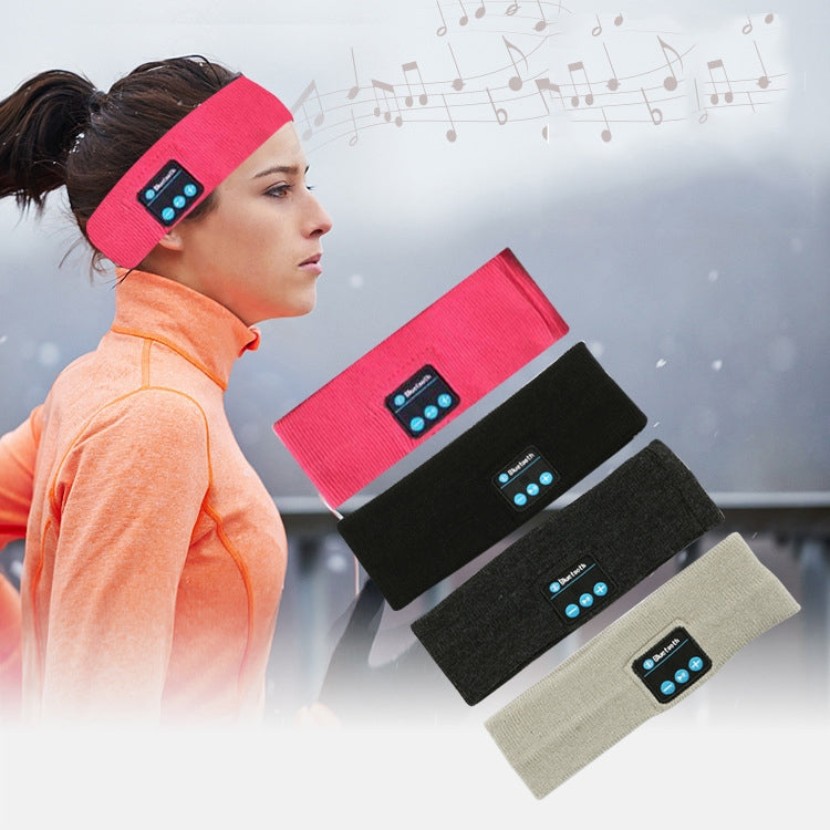 Bluetooth Headset Sports Headband Outdoor Running Yoga Sweat-Absorbent Headscarf, Colour: Red