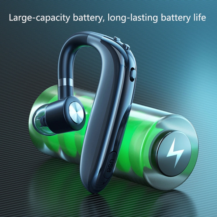 V20 Earhook Wireless Bluetooth 5.2 Earphone Long Endurance Business Vehicle Earphone(Gold+Black)