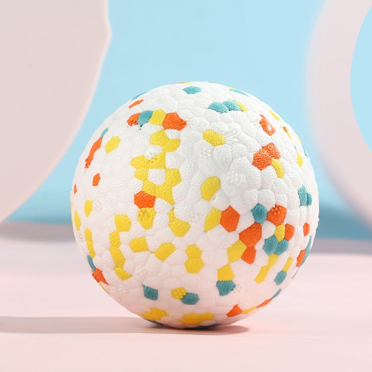 Pet Toy Ball Bite-Resistant Foam Toy Ball Dog Interactive Training Supplies, Specification: Large (Orange Yellow Blue)