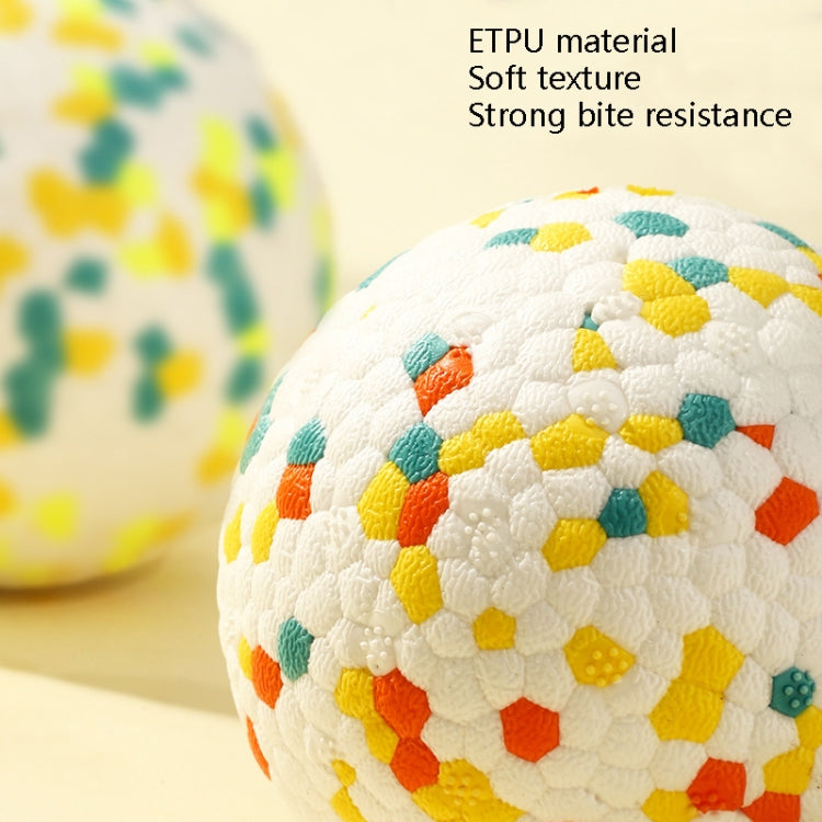Pet Toy Ball Bite-Resistant Foam Toy Ball Dog Interactive Training Supplies, Specification: Large (Orange Yellow Blue)