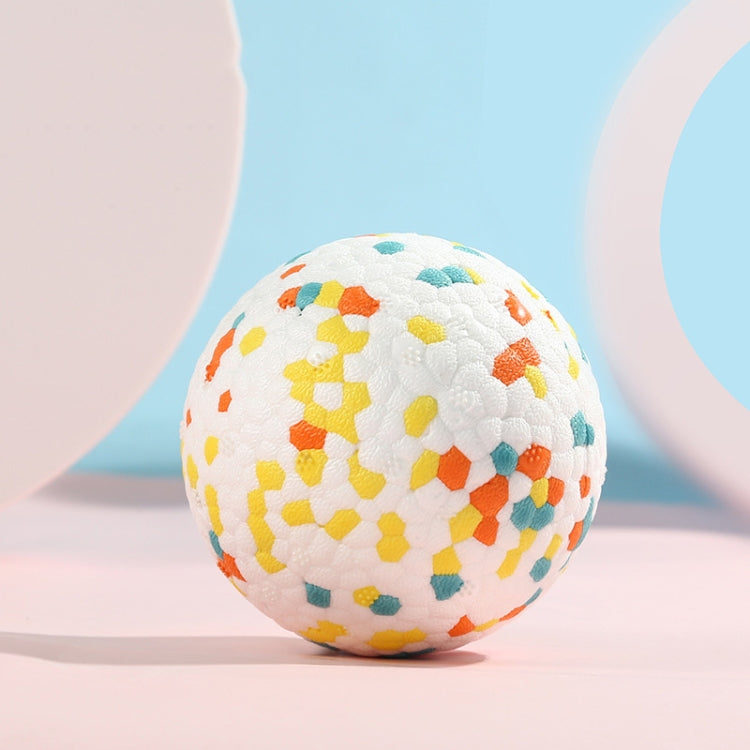 Pet Toy Ball Bite-Resistant Foam Toy Ball Dog Interactive Training Supplies, Specification: Small (Orange Yellow Blue)