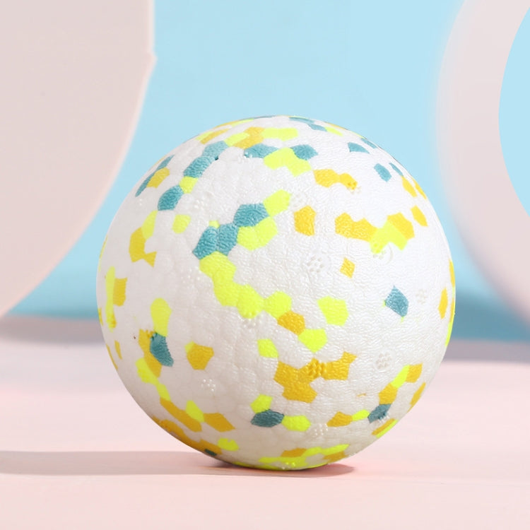 Pet Toy Ball Bite-Resistant Foam Toy Ball Dog Interactive Training Supplies, Specification: Large (Yellow Green Blue)