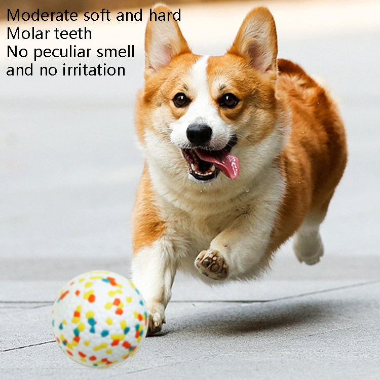 Pet Toy Ball Bite-Resistant Foam Toy Ball Dog Interactive Training Supplies, Specification: Large (Yellow Green Blue)
