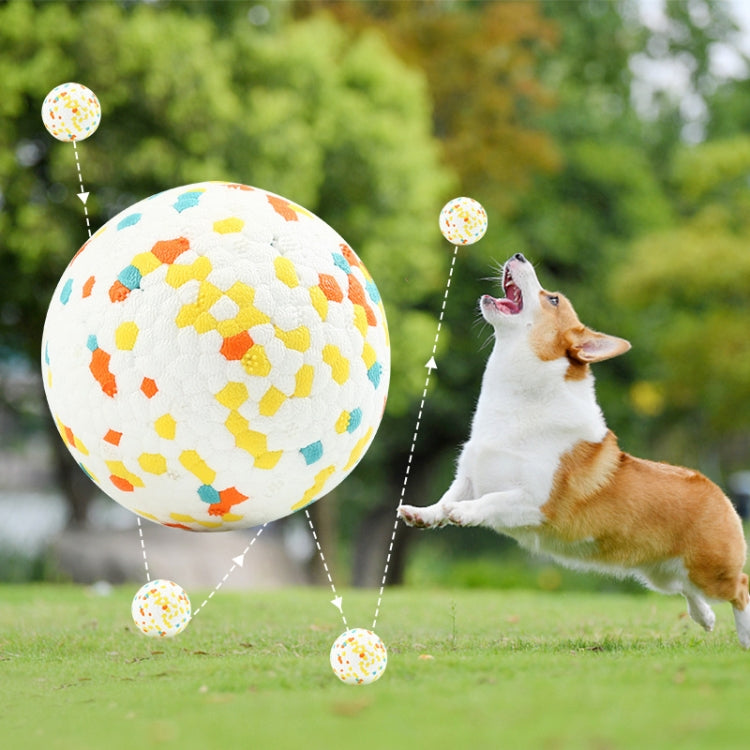 Pet Toy Ball Bite-Resistant Foam Toy Ball Dog Interactive Training Supplies, Specification: Large (Yellow Green Blue)