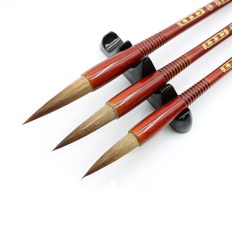 Wooden Writing Brushes Wolf Hair Traditional Calligraphy Painting Practice Script Supply, (L)