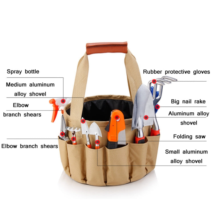 10 PCS/Set Aluminum Alloy Garden Tool Canvas Bag
