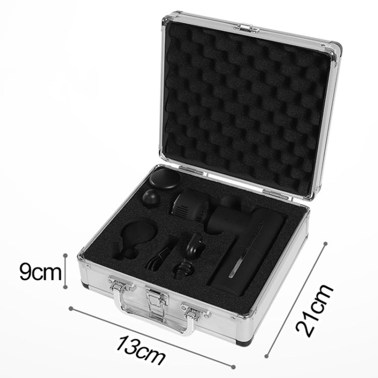 Mini Fascia Gun High-Frequency Hitting Relaxing Massage Gun With Cold And Hot Compress Function, Specification:  Aluminum Handbag