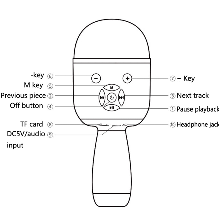 K58 Home Bluetooth Wireless Microphone With Lamp Mobile Phone K Song Children Microphone Audio