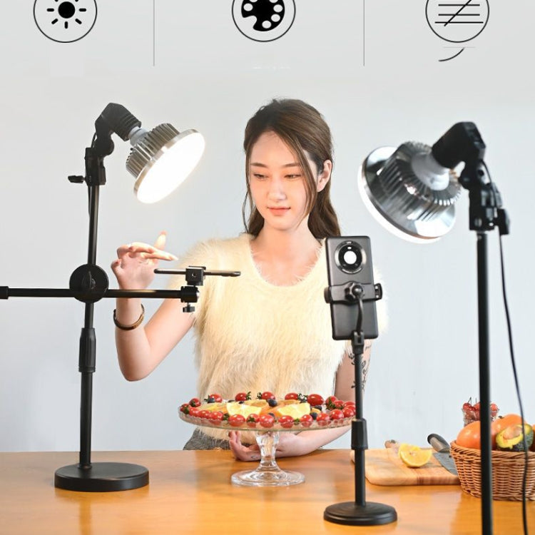 Mobile Phone Live Support Shooting Gourmet Beautification Fill Light Indoor Jewelry Photography Light, Style: 355W Mushroom Lamp + Tripod