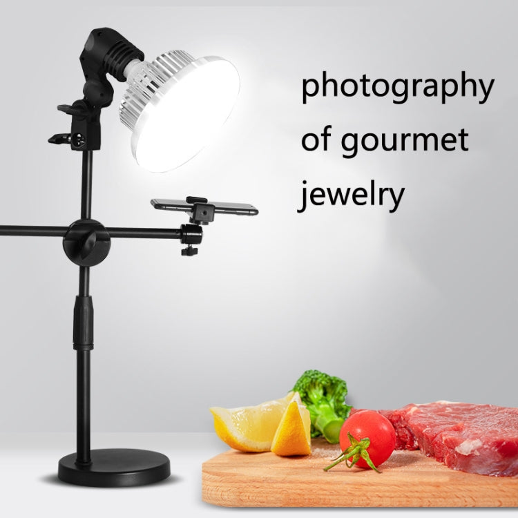 Mobile Phone Live Support Shooting Gourmet Beautification Fill Light Indoor Jewelry Photography Light, Style: 355W Mushroom Lamp + Stand